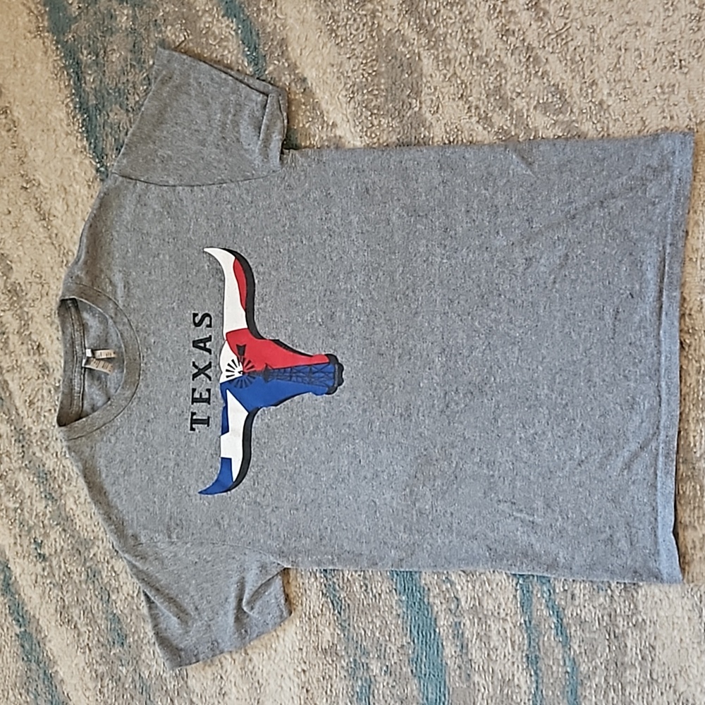 Boy's Youth Texas Longhorn Flag T-Shirt. Sz: Youth Small